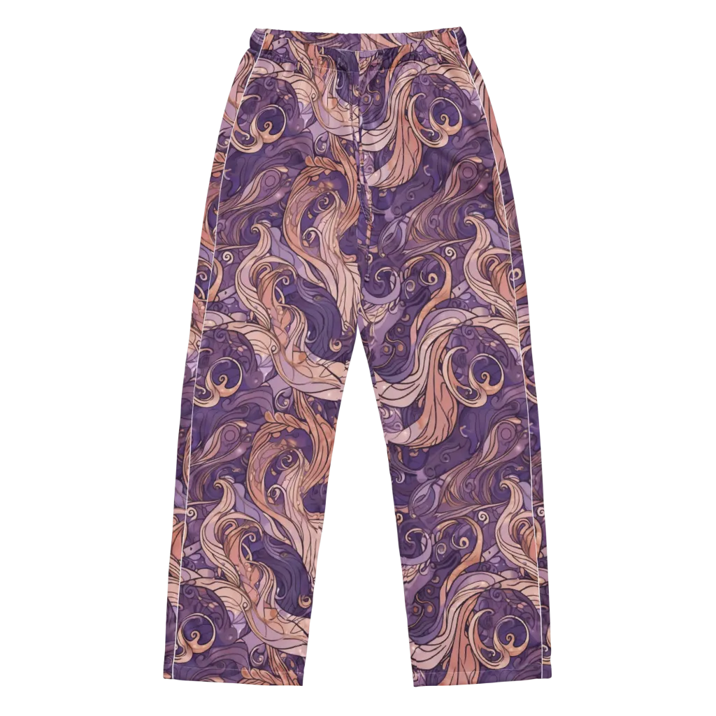 Amethyst Plume on Women's Pajama Pants — Front