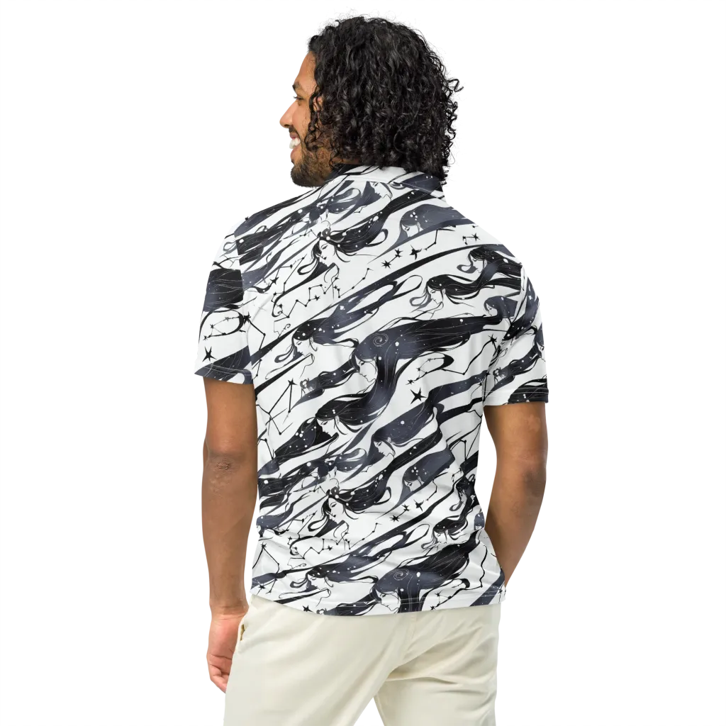 Starbound Reverie on Men's Slim Fit Polo Shirt — Back