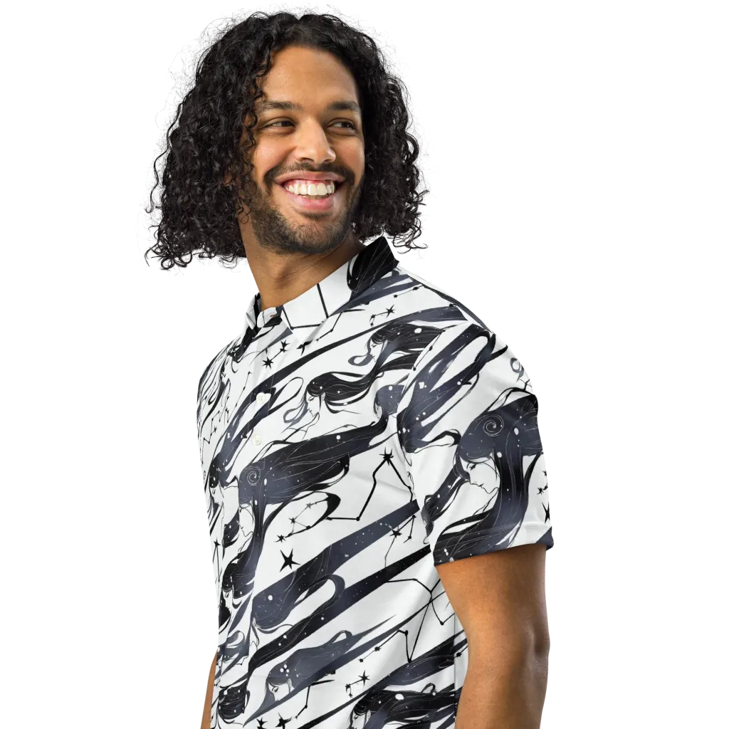 Starbound Reverie on Men's Slim Fit Polo Shirt — Left Front