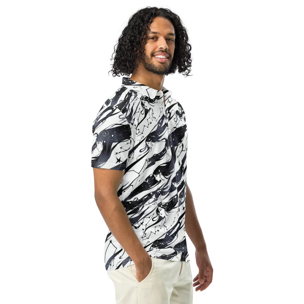 Starbound Reverie on Men's Slim Fit Polo Shirt — Right Front