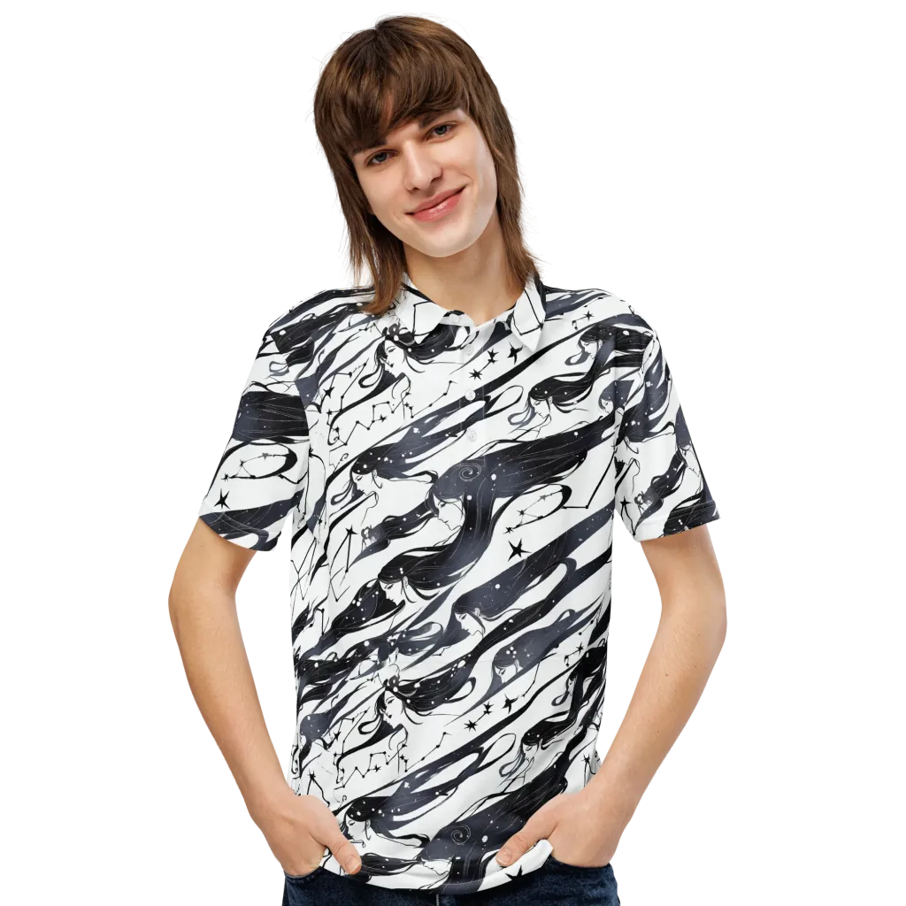 Starbound Reverie on Men's Slim Fit Polo Shirt — Front