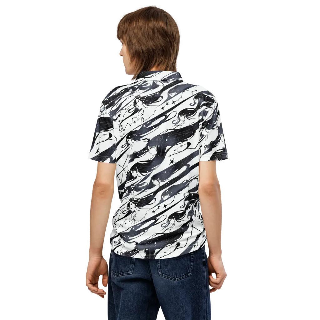 Starbound Reverie on Men's Slim Fit Polo Shirt — Back