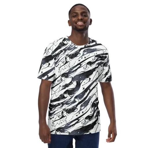 Starbound Reverie on a Men's Crew Neck T-Shirt