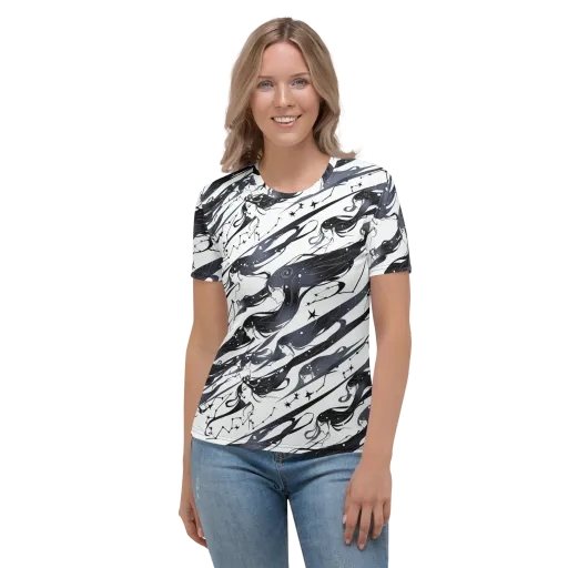 Starbound Reverie on a Women's Crew Neck T-Shirt