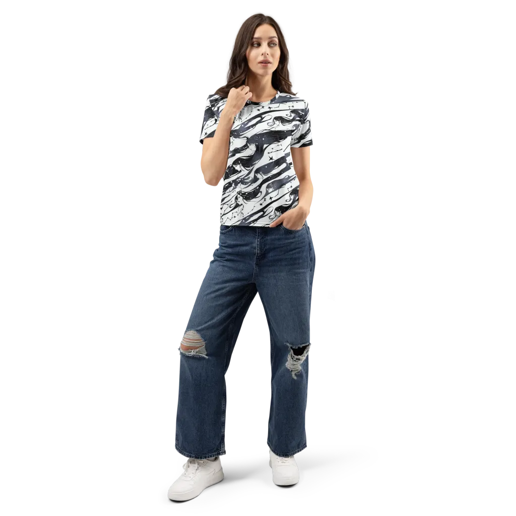 Starbound Reverie on Women's Crew Neck T-Shirt — Front