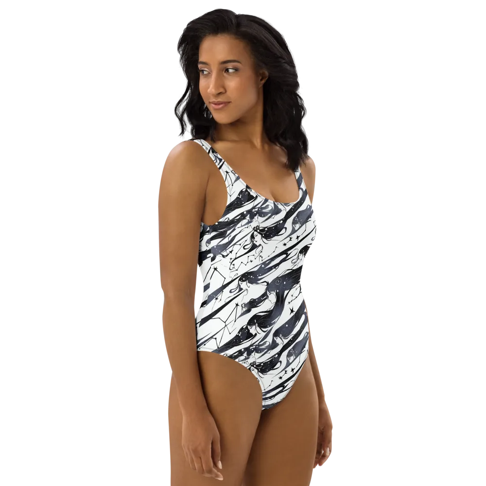 Starbound Reverie on One-Piece Swimsuit — Right