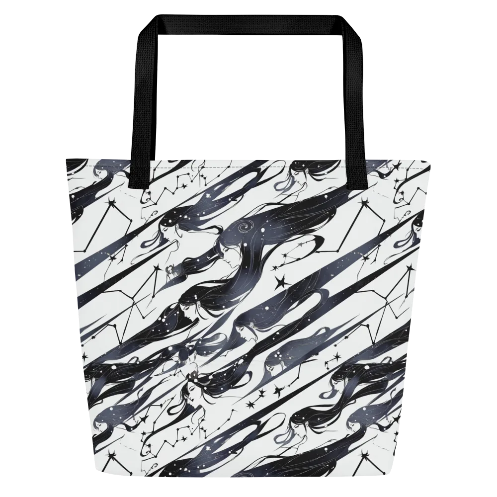 Starbound Reverie on Large Tote Bag W/ Pocket — Front