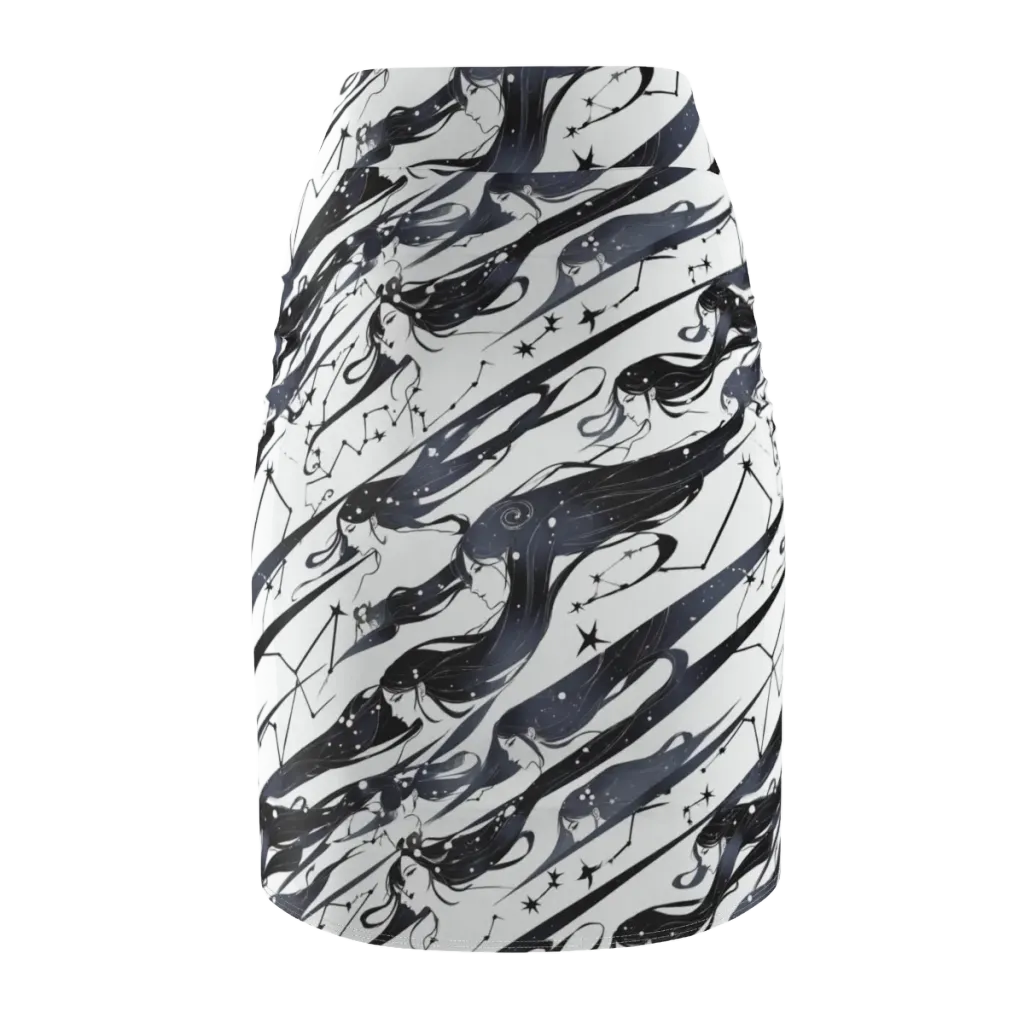 Starbound Reverie on Pencil Skirt — Back