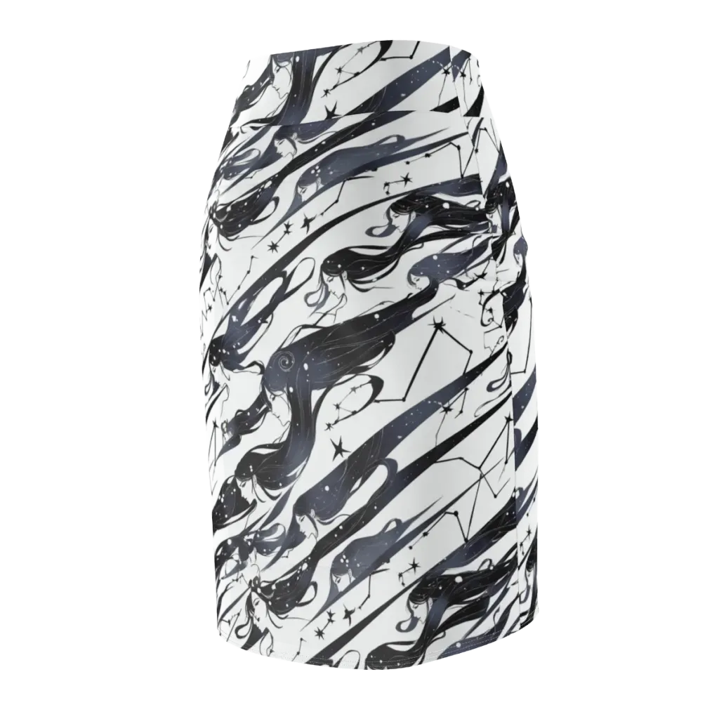 Starbound Reverie on Pencil Skirt — Back Side