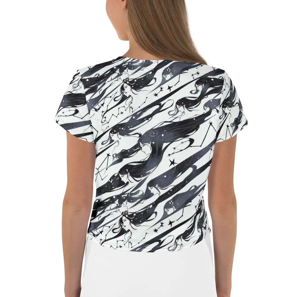 Starbound Reverie on Crop Tee — Back