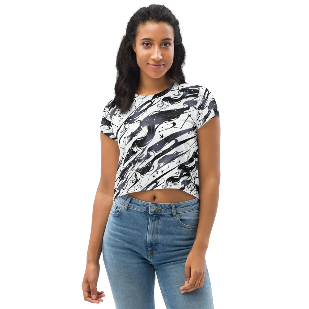Starbound Reverie on Crop Tee — Front
