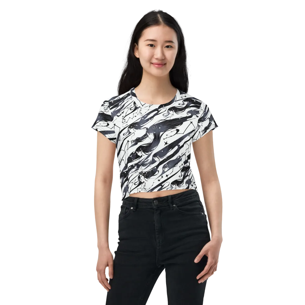Starbound Reverie on Crop Tee — Front