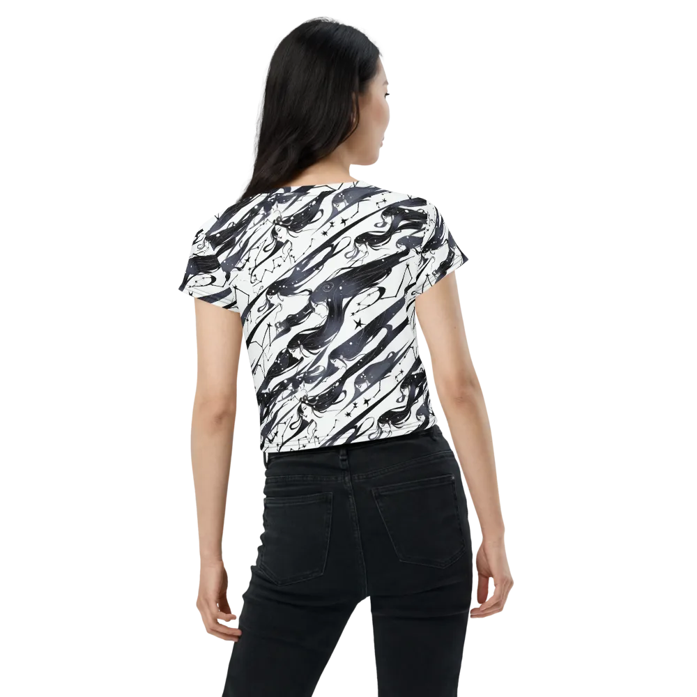 Starbound Reverie on Crop Tee — Back