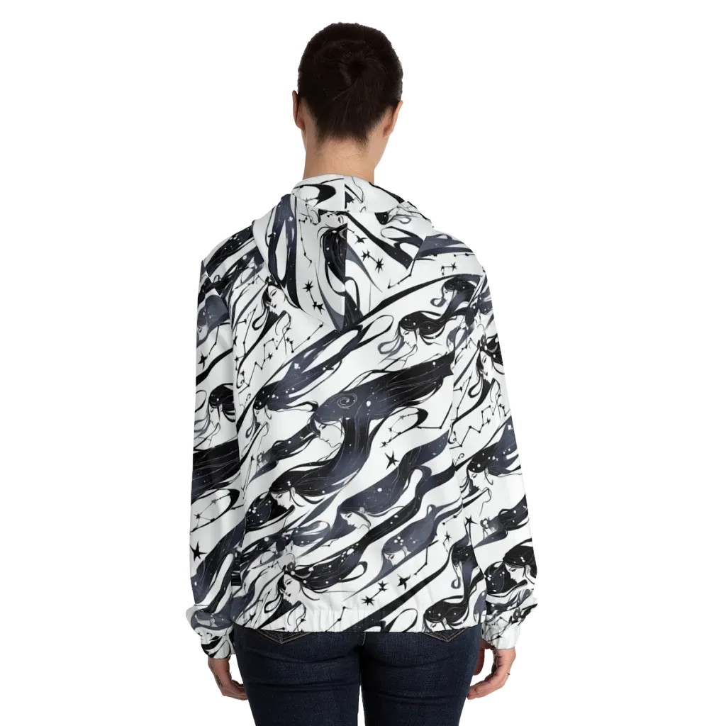 Starbound Reverie on Women's Full-Zip Hoodie — Back On Person