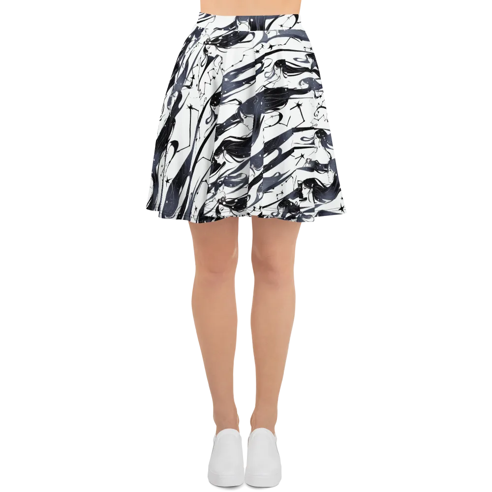 Starbound Reverie on Skater Skirt — Front