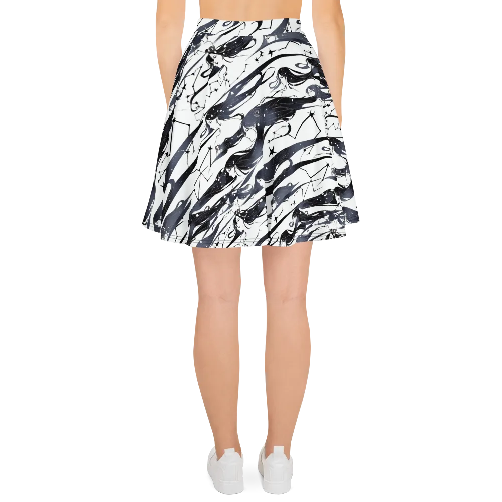 Starbound Reverie on Skater Skirt — Back