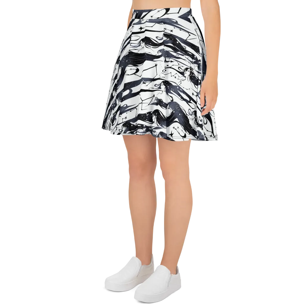 Starbound Reverie on Skater Skirt — Left