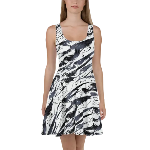 Starbound Reverie on a Skater Dress