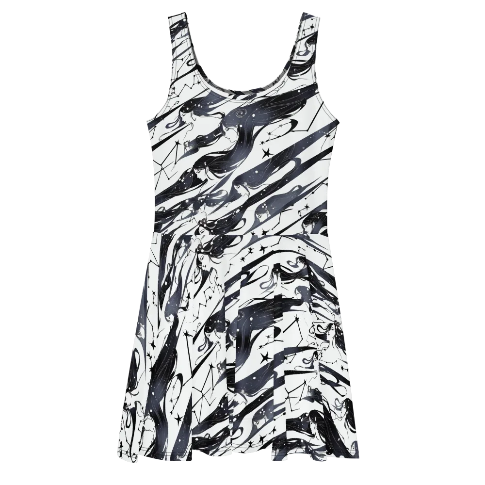 Starbound Reverie on Skater Dress — Front