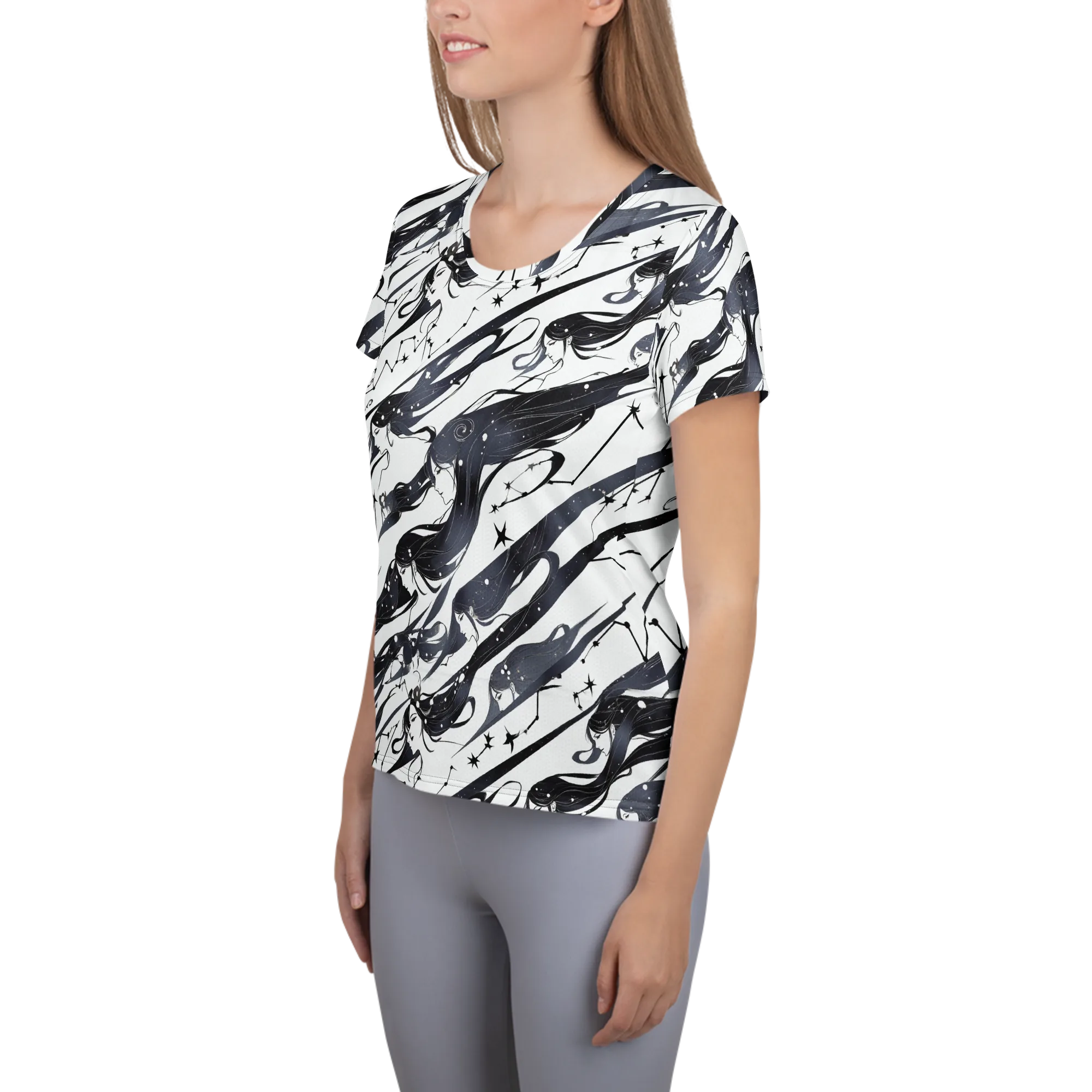 Starbound Reverie on Women's Athletic T-Shirt — Left