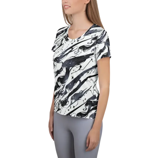 Starbound Reverie on a Women's Athletic T-Shirt
