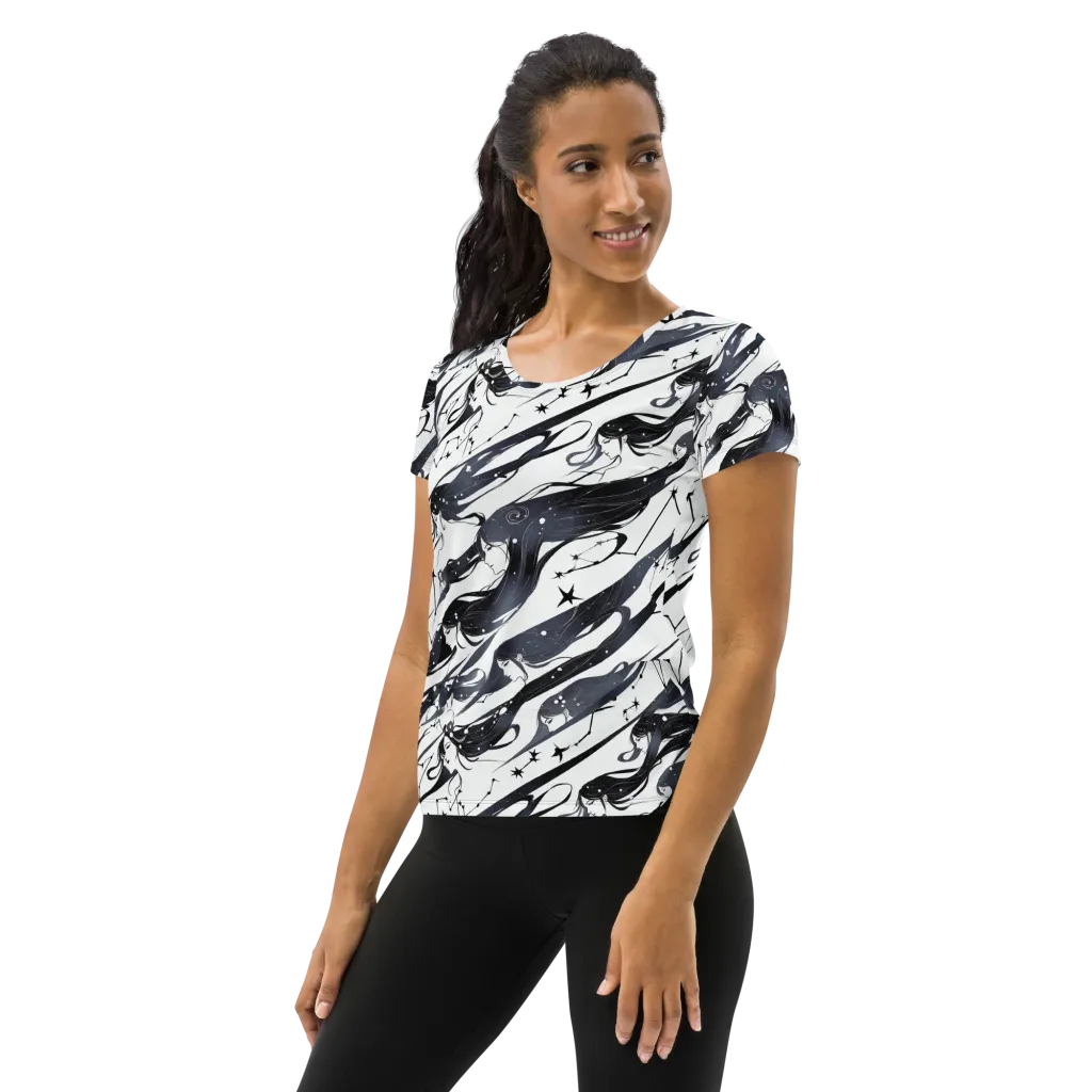 Starbound Reverie on Women's Athletic T-Shirt — Left