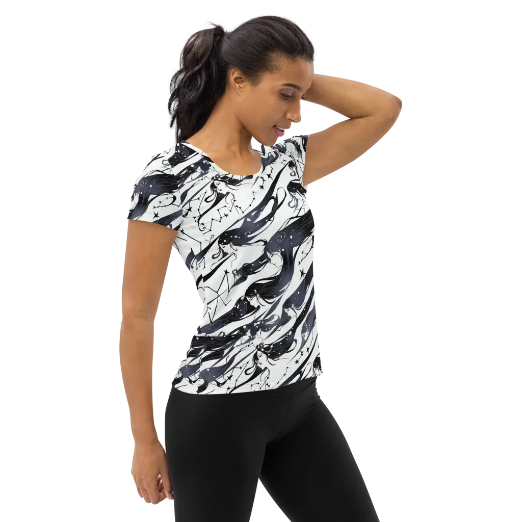 Starbound Reverie on Women's Athletic T-Shirt — Right