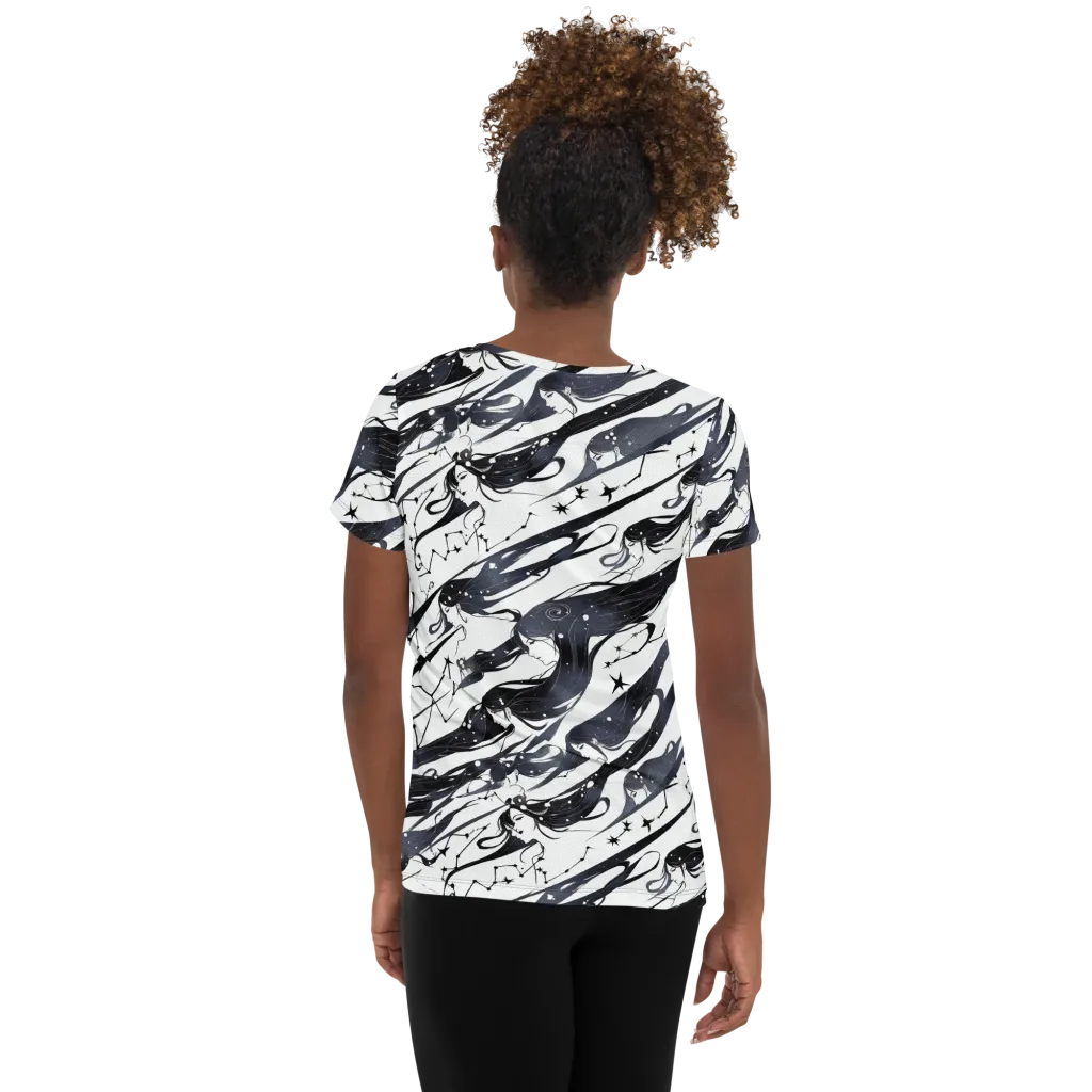 Starbound Reverie on Women's Athletic T-Shirt — Back
