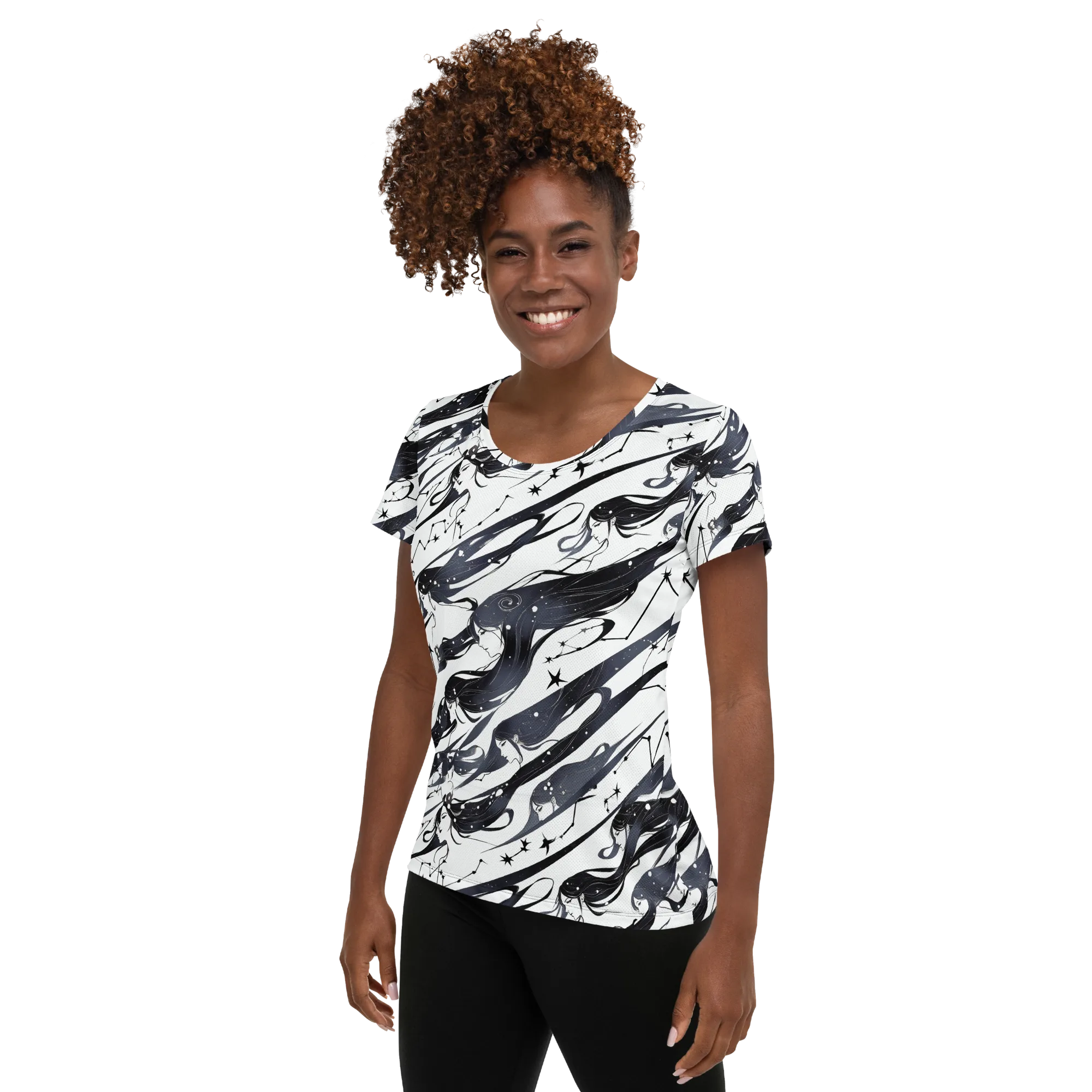Starbound Reverie on Women's Athletic T-Shirt — Left