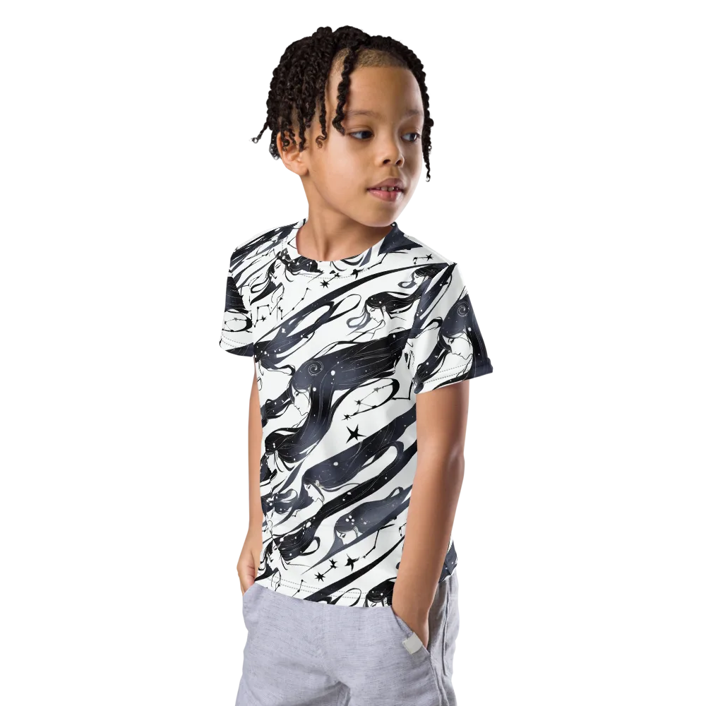 Starbound Reverie on Kids Crew Neck T-Shirt — Left Front