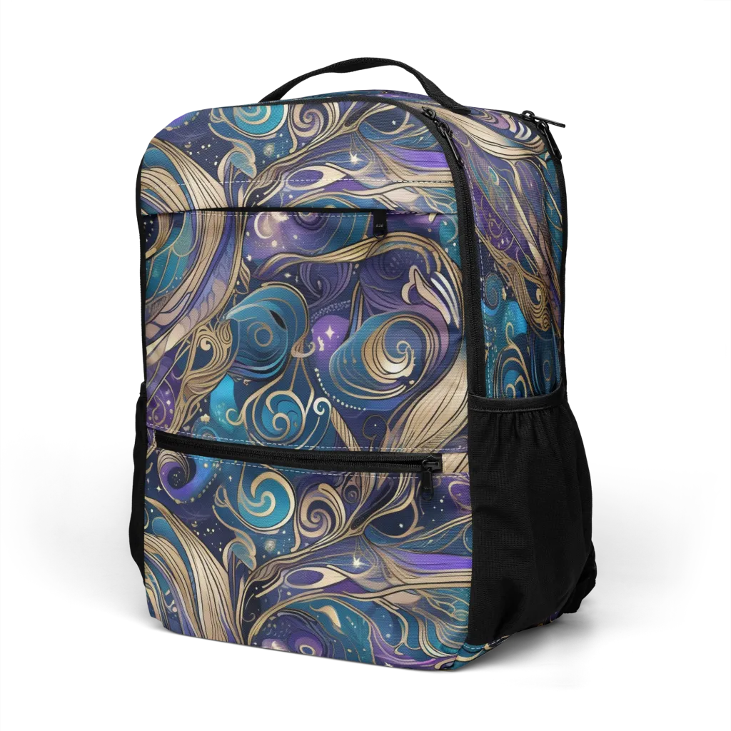 Moonlit Filigree on Utility Backpack — Left Front