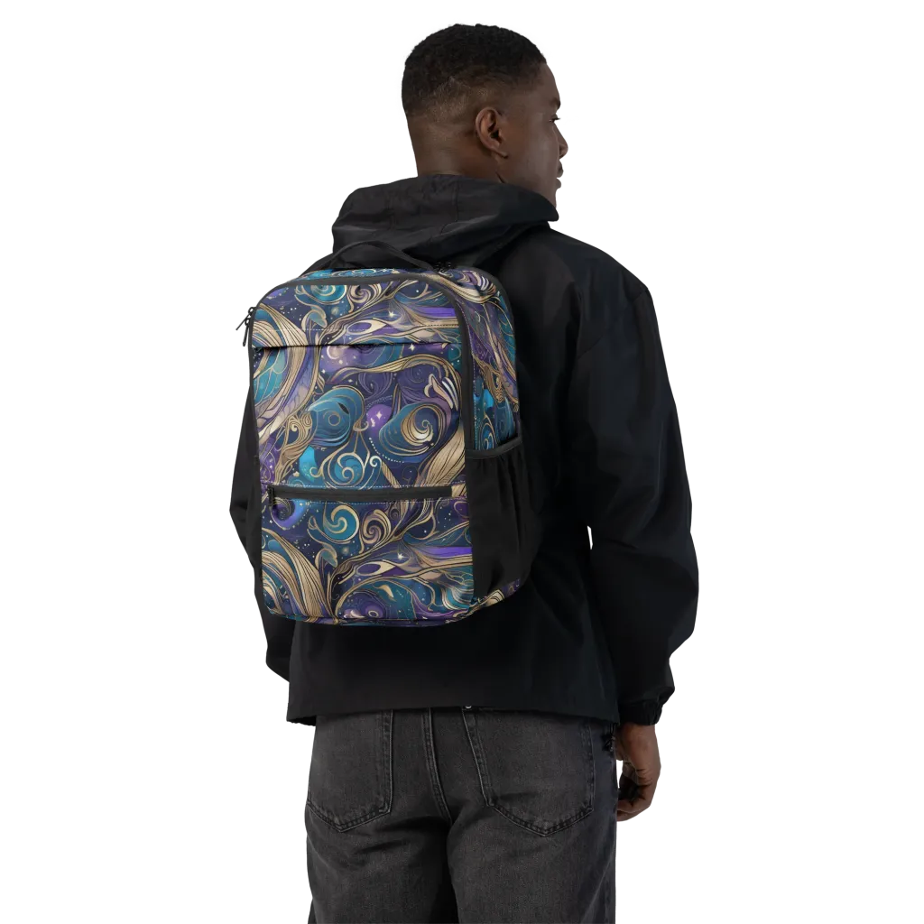 Moonlit Filigree on Utility Backpack — Back