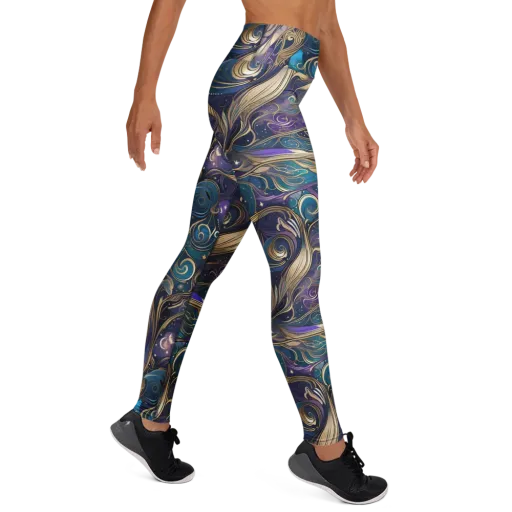 Moonlit Filigree on a Yoga Leggings