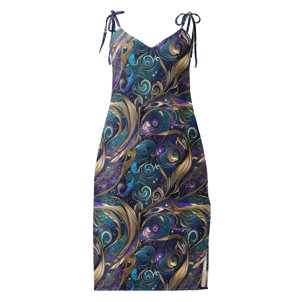 Moonlit Filigree on Slip Dress — Front