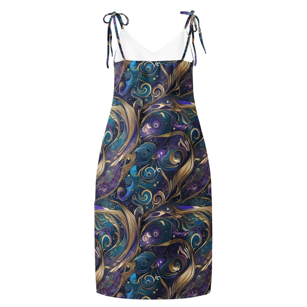 Moonlit Filigree on Slip Dress — Back