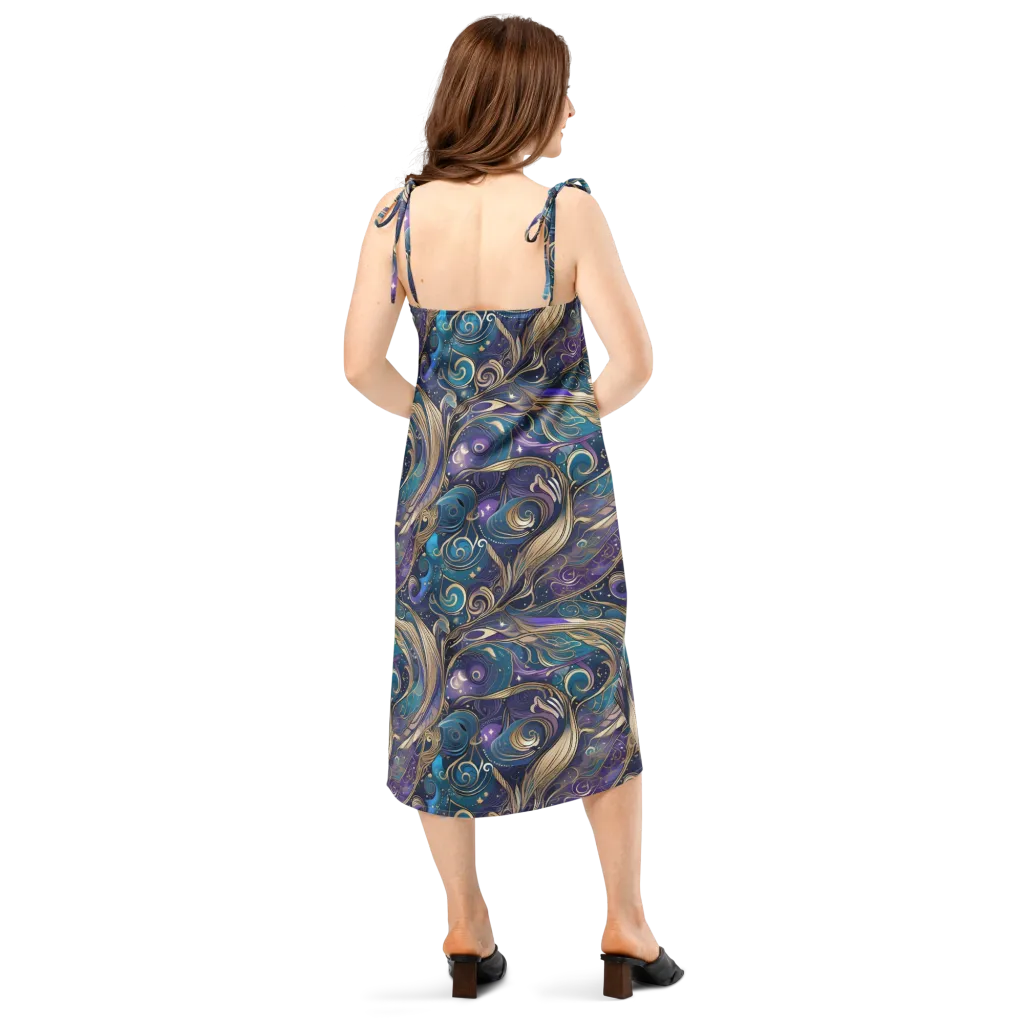 Moonlit Filigree on Slip Dress — Back