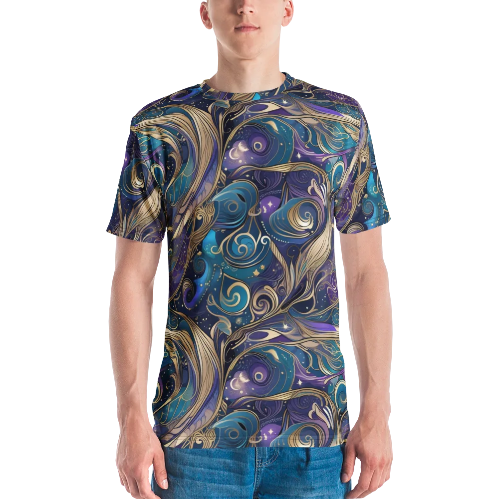 Moonlit Filigree on Men's Crew Neck T-Shirt — Front