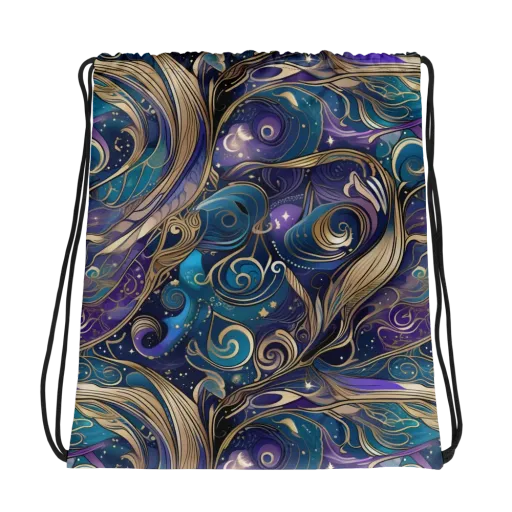 Moonlit Filigree on a Drawstring Bag