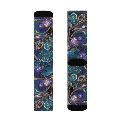 Moonlit Filigree on a Socks