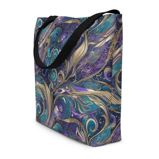 Moonlit Filigree on a Large Tote Bag W/ Pocket