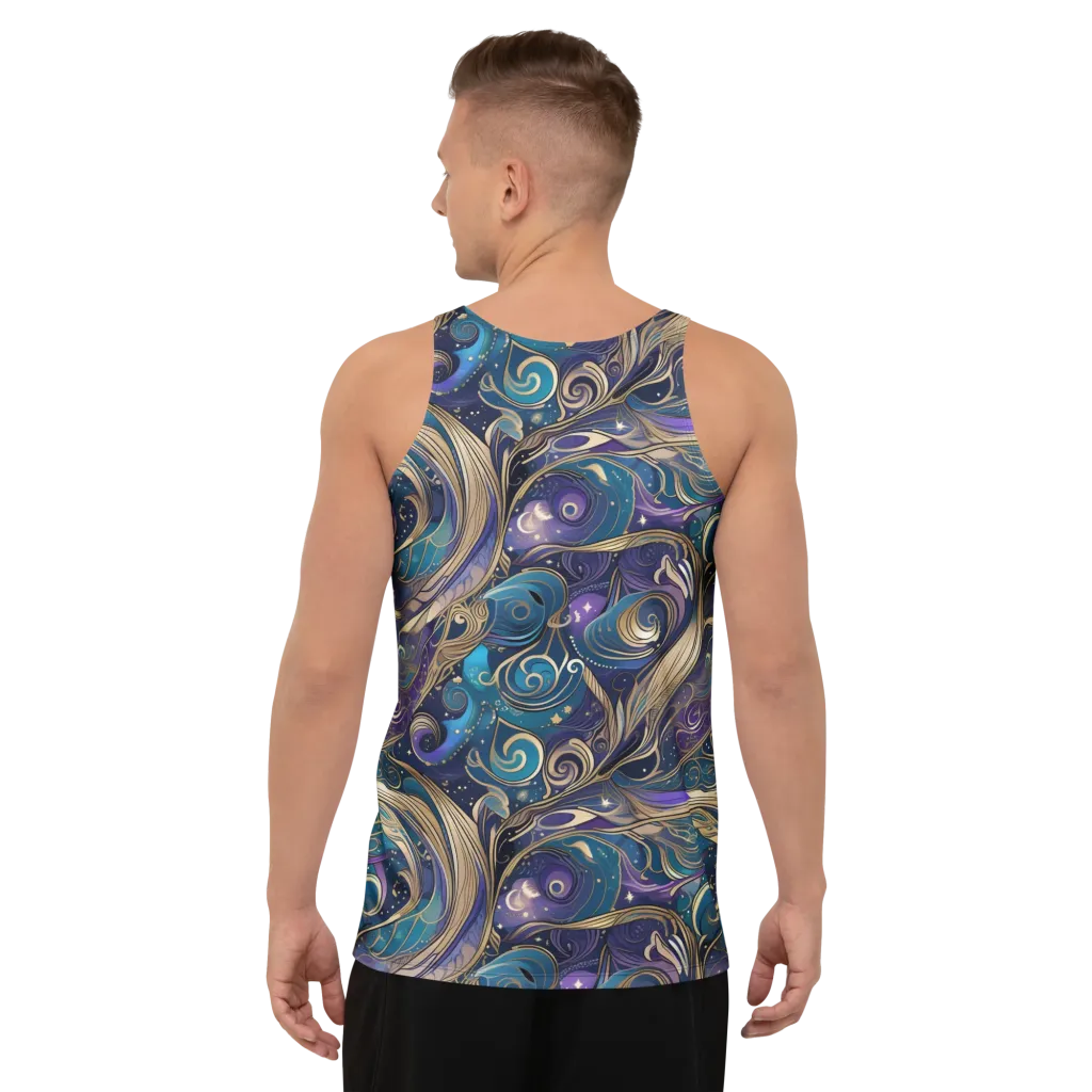 Moonlit Filigree on Men's Tank Top — Back