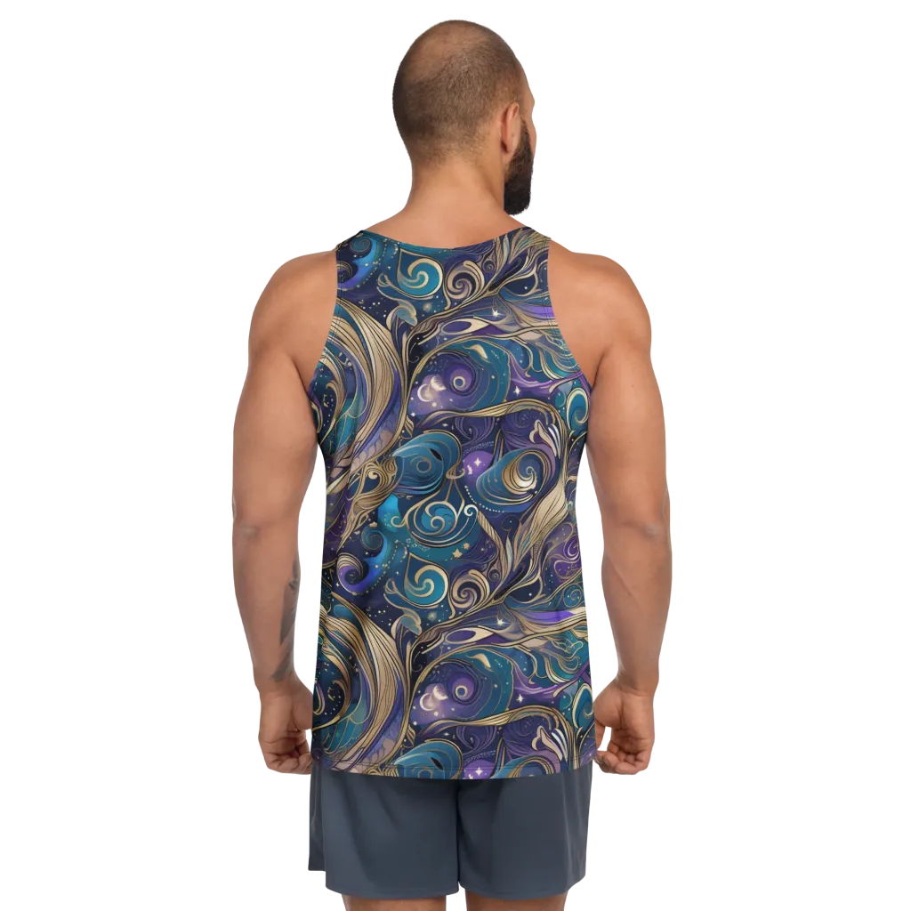 Moonlit Filigree on Men's Tank Top — Back