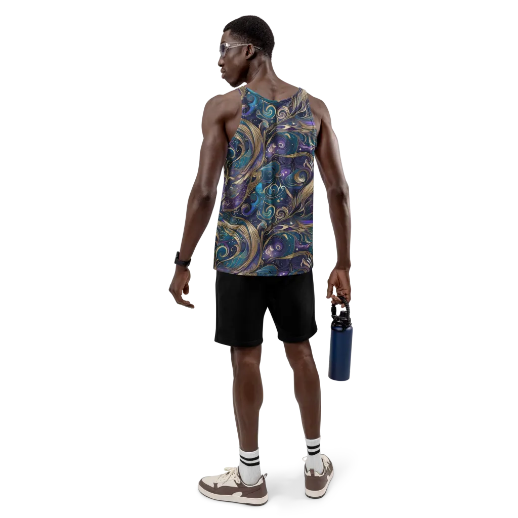 Moonlit Filigree on Men's Tank Top — Back