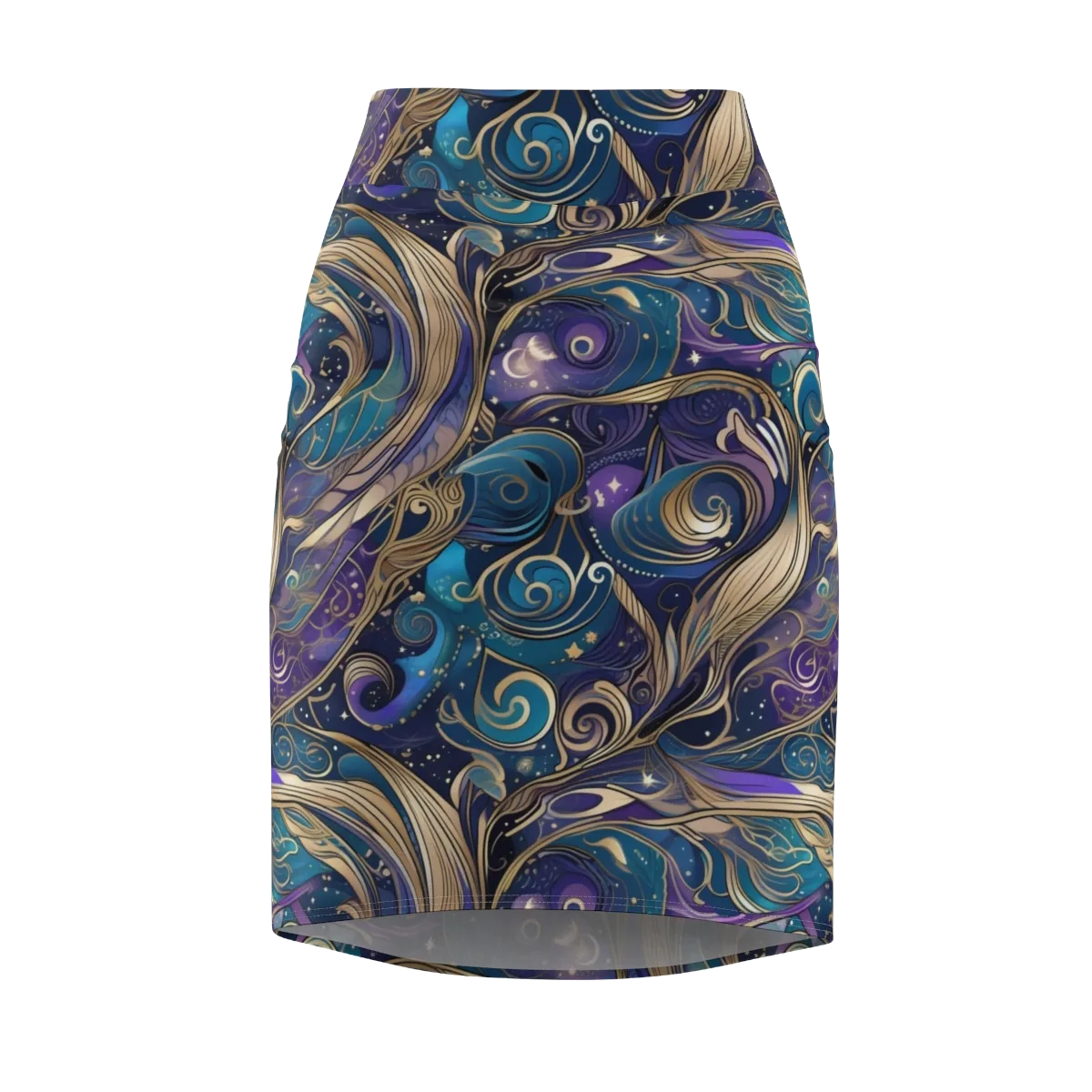 Moonlit Filigree on Pencil Skirt — Front