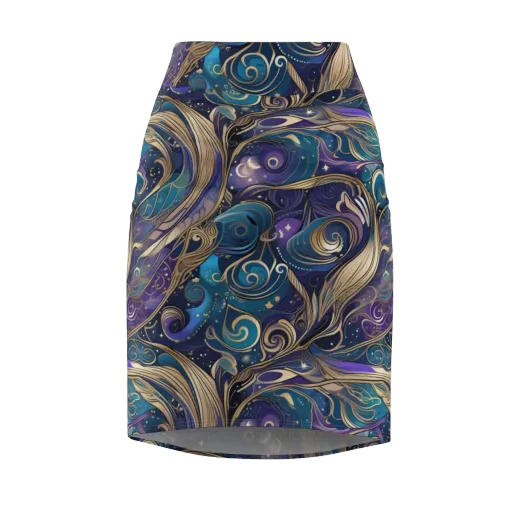Moonlit Filigree on a Pencil Skirt