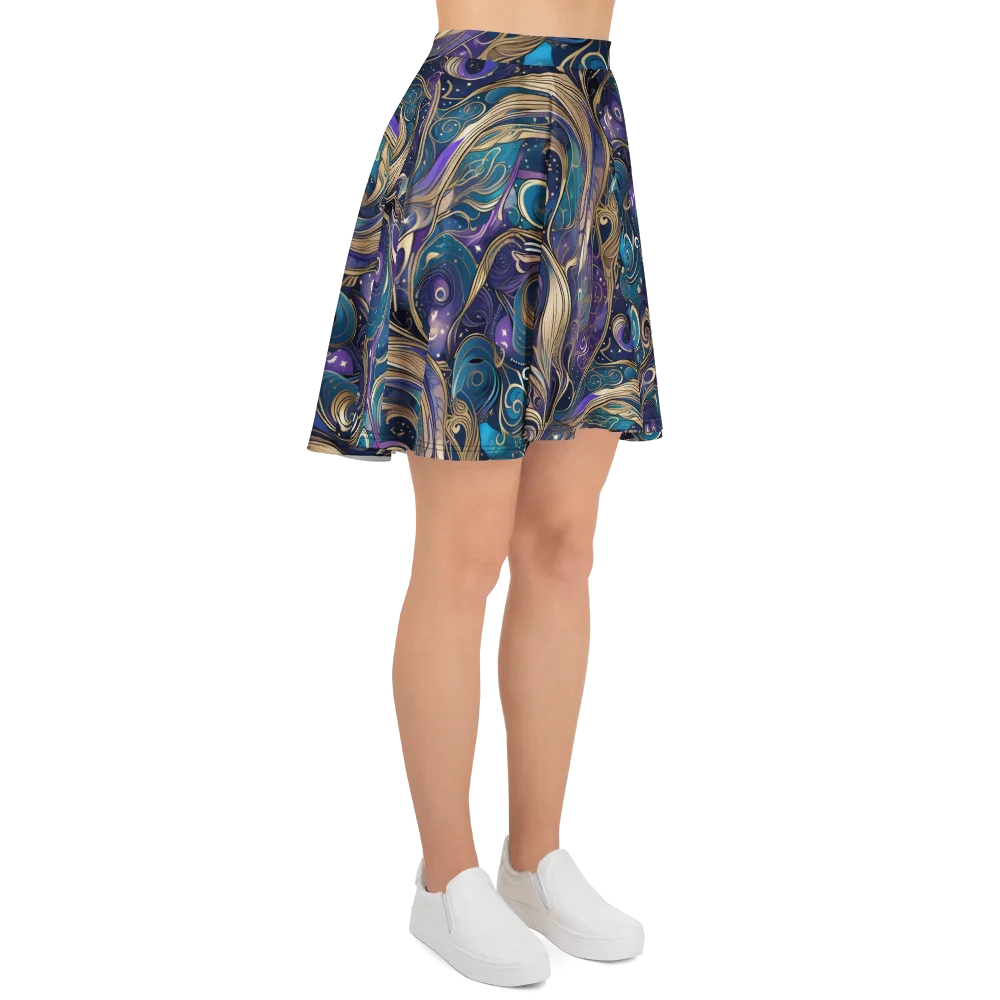 Moonlit Filigree on Skater Skirt — Right