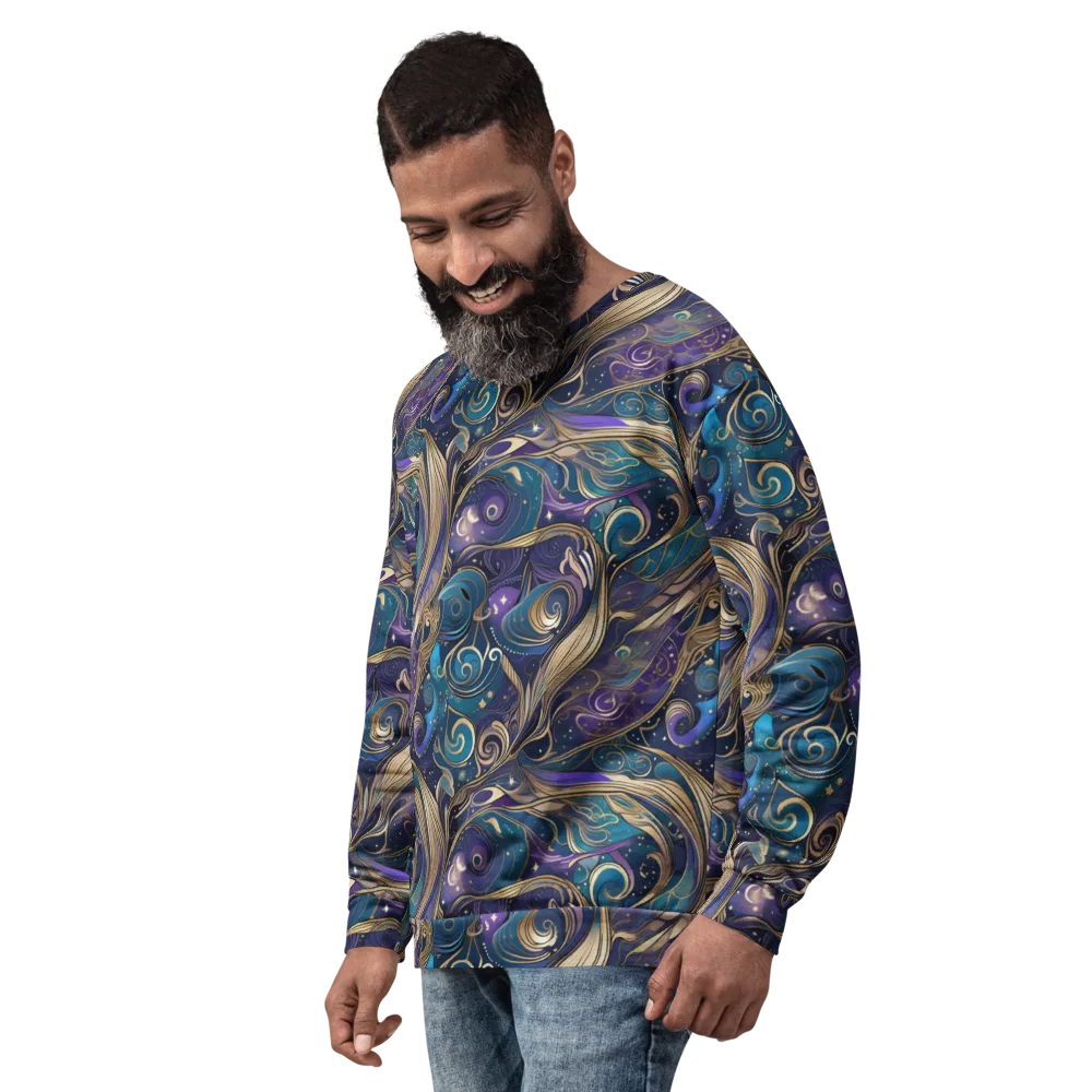 Moonlit Filigree on Sweatshirt — Left Front