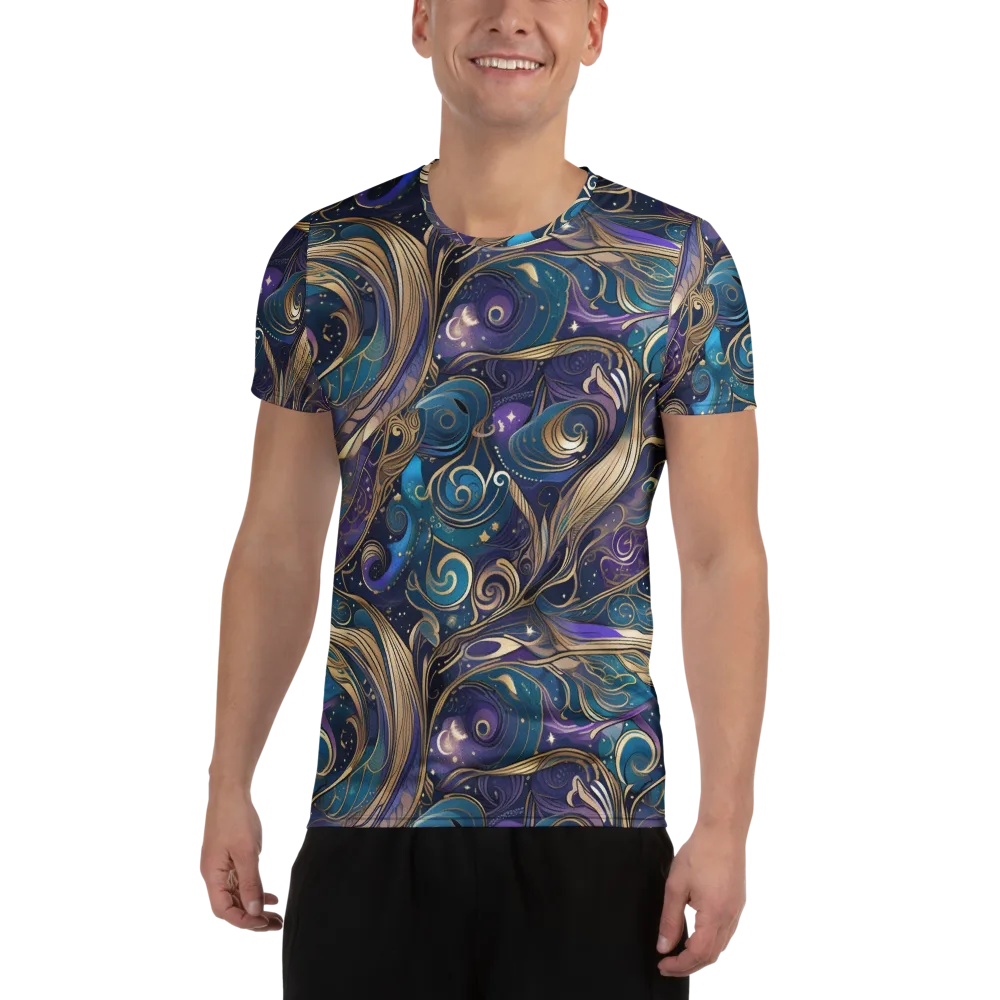 Moonlit Filigree on Men's Athletic T-Shirt — Front