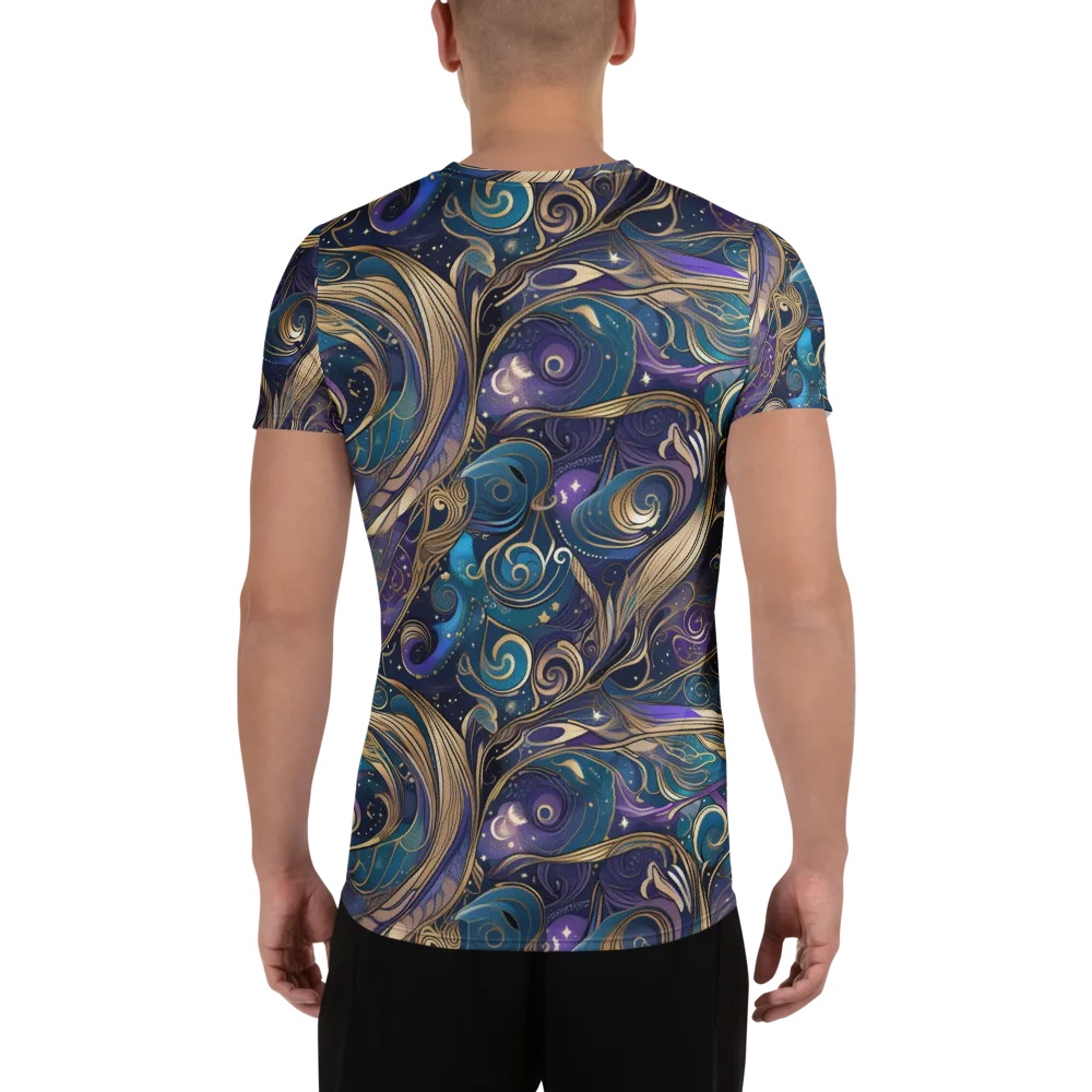 Moonlit Filigree on Men's Athletic T-Shirt — Back
