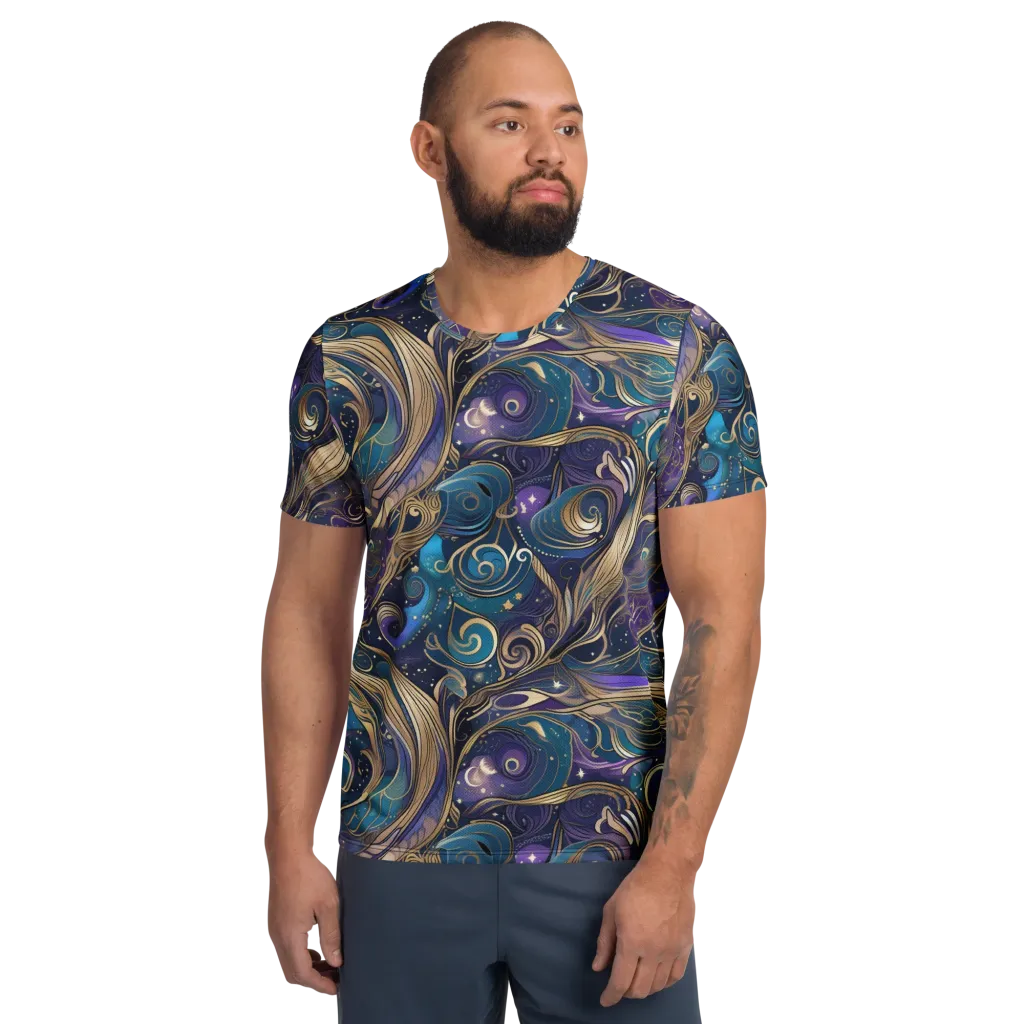 Moonlit Filigree on Men's Athletic T-Shirt — Front